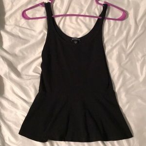 Black peplum top from express